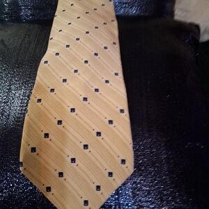 Elegant Tan Necktie with Black Accents